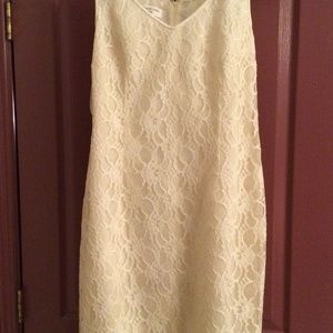 Dress with blazer and skirt ivory color